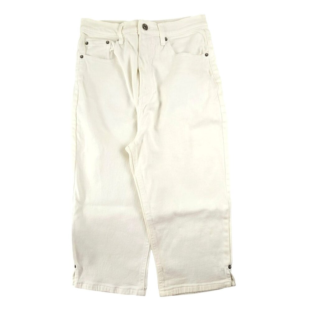 Route 66 Capri Jeans White Juniors Womans Stretch Size 11/12  JH1787